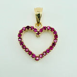 Dije Corazon Silueta Doble Faz 1.4gr / 1.9cm / Oro Amarillo 18K