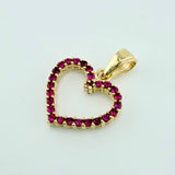 Dije Corazon Silueta Doble Faz 1.4gr / 1.9cm / Oro Amarillo 18K