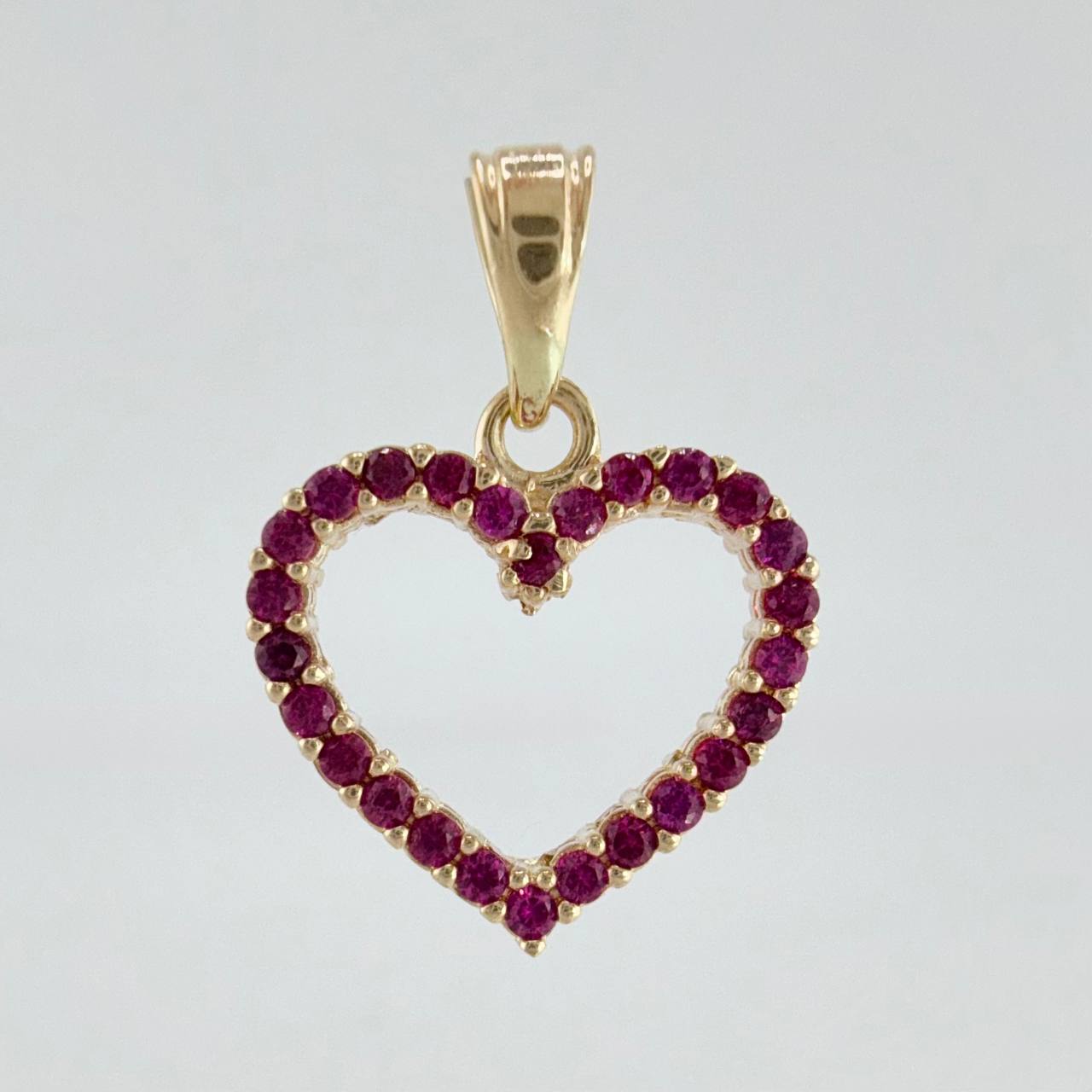 Dije Corazon Silueta Doble Faz 1.4gr / 1.9cm / Oro Amarillo 18K