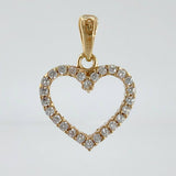 Dije Corazon Silueta Doble Faz 1.4gr / 1.9cm / Oro Amarillo 18K