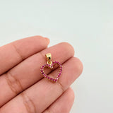 Dije Corazon Silueta Doble Faz 1.4gr / 1.9cm / Oro Amarillo 18K