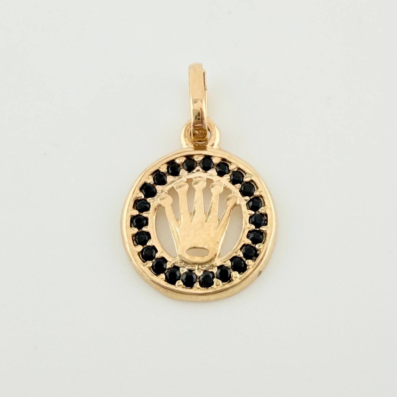 Dije Medalla Corona 1gr / 1.7cm / Oro Amarillo 18K ©