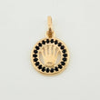 Dije Medalla Corona 1.05gr / 1.7cm / Oro Amarillo 18K
