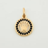 Dije Medalla Corona 1.05gr / 1.7cm / Oro Amarillo 18K