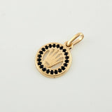 Dije Medalla Corona 1.05gr / 1.7cm / Oro Amarillo 18K