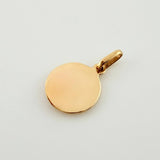 Dije Medalla Texturizada Corona 1gr / 1.8cm / Oro Amarillo 18K