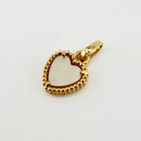 Dije Corazon Blanco 1.05gr / 1.4cm / Oro Amarillo Nac.Esp. 18K
