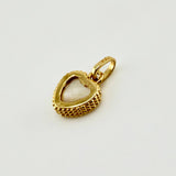 Dije Corazon Blanco 1.05gr / 1.4cm / Oro Amarillo Nac.Esp. 18K