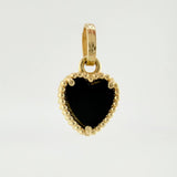 Dije Corazon Negro 1gr / 1.4cm / Oro Amarillo Nac.Esp. 18K