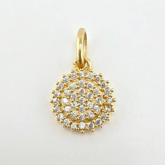 Dije Circulo Tupido 0.85gr / 1.5cm / Oro Amarillo 18K
