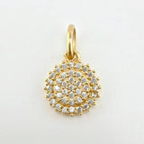 Dije Circulo Tupido 0.85gr / 1.5cm / Oro Amarillo 18K