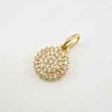 Dije Circulo Tupido 0.85gr / 1.5cm / Oro Amarillo 18K