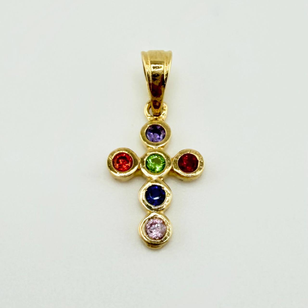 Dije Cruz Tupida 0.95gr / 2cm / Oro Amarillo 18K