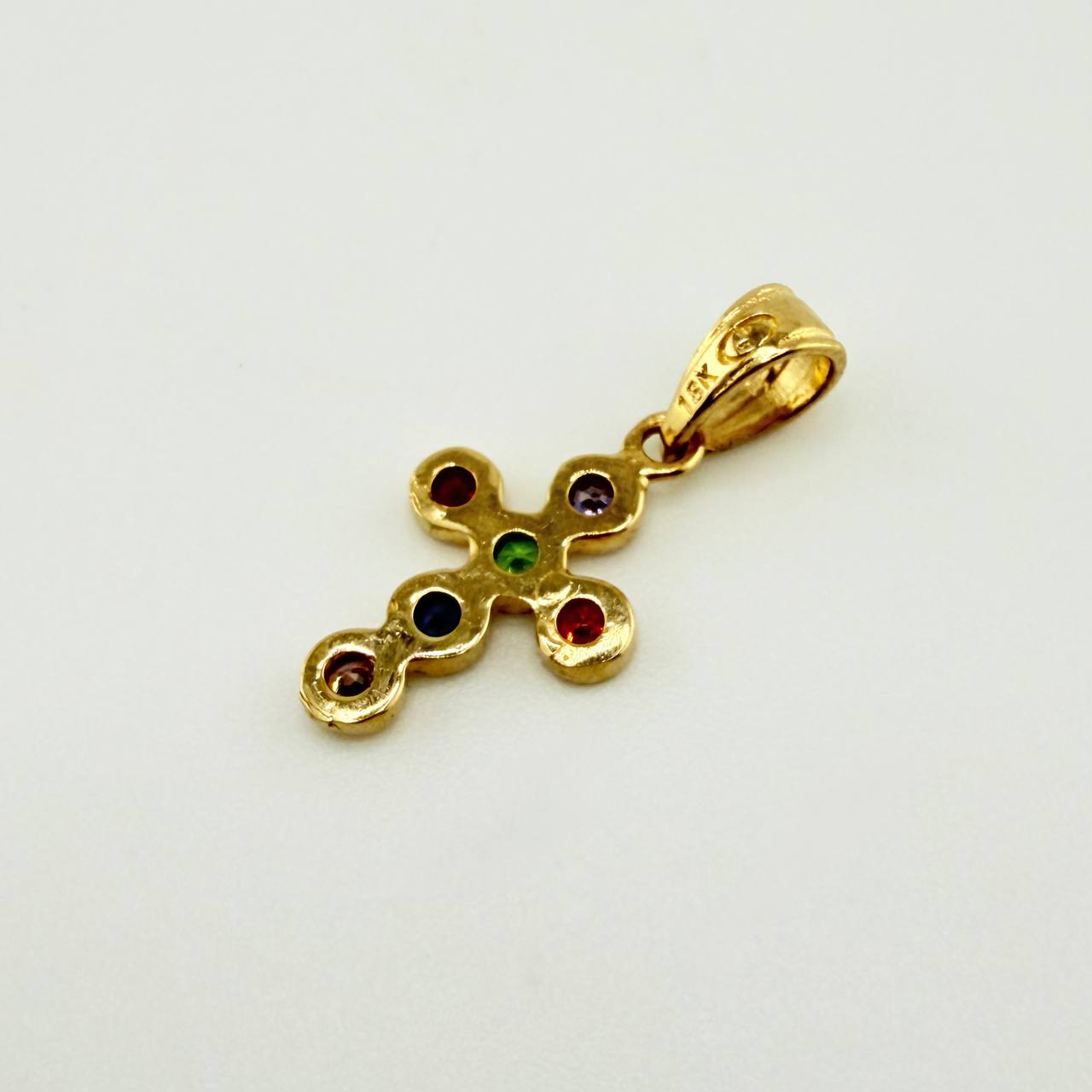 Dije Cruz Tupida 0.95gr / 2cm / Oro Amarillo 18K