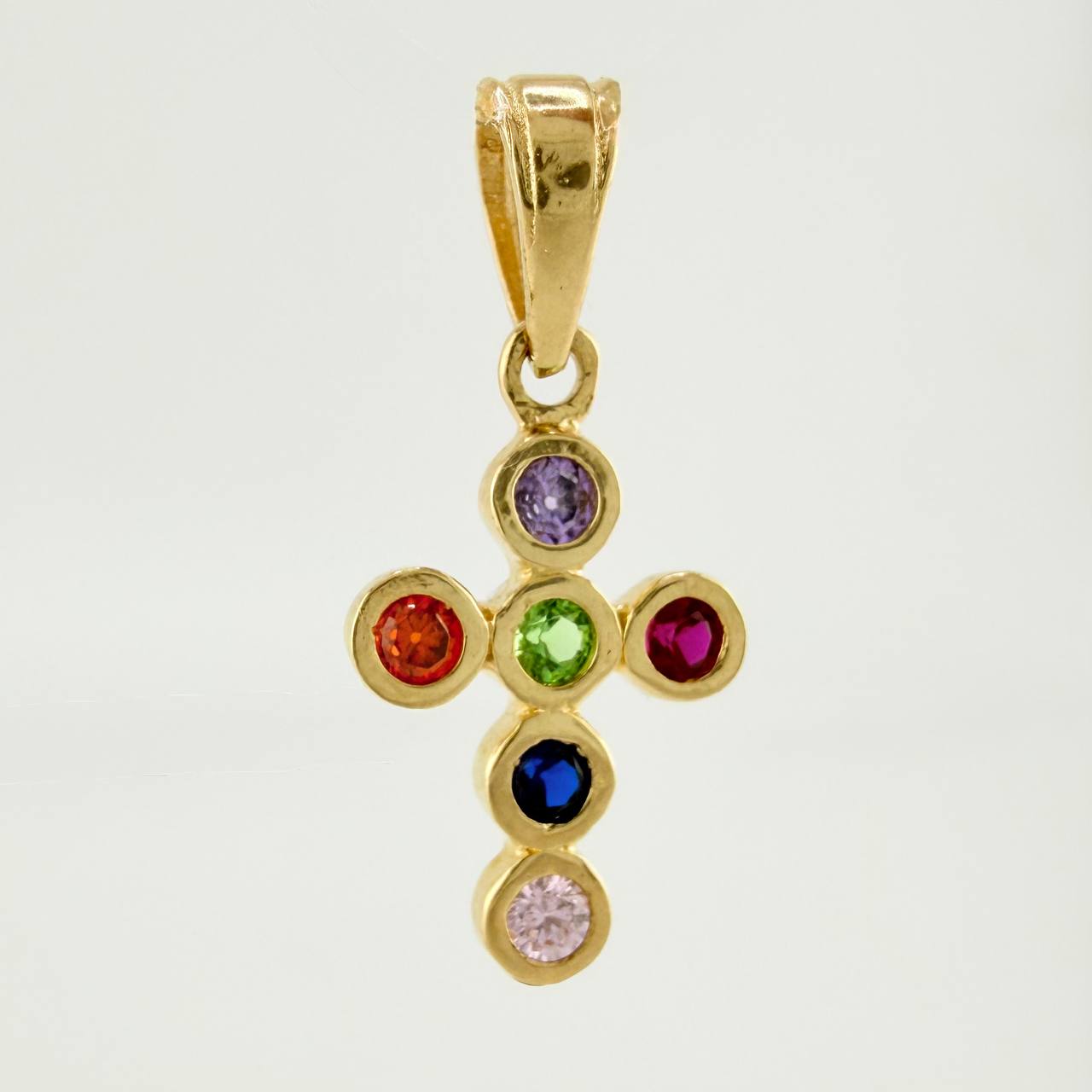 Dije Cruz Tupida 0.95gr / 2cm / Oro Amarillo 18K