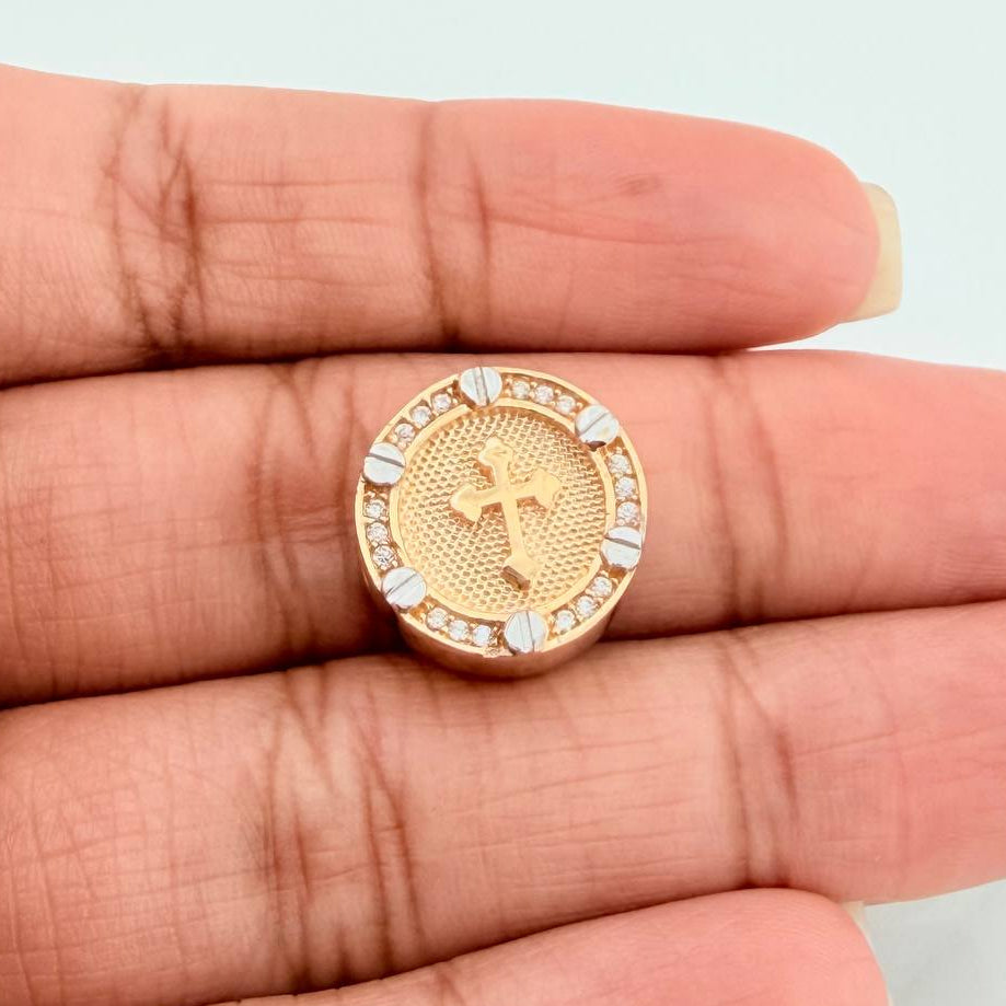 Herraje Cruz Tornillos 3.45gr / 1.5cm / Oro Amarillo 18K &