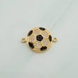 Herraje Balón 2.45gr / 2cm / Dos Oros Negro Amarillo 18K