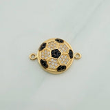 Herraje Balón 2.45gr / 2cm / Dos Oros Negro Amarillo 18K