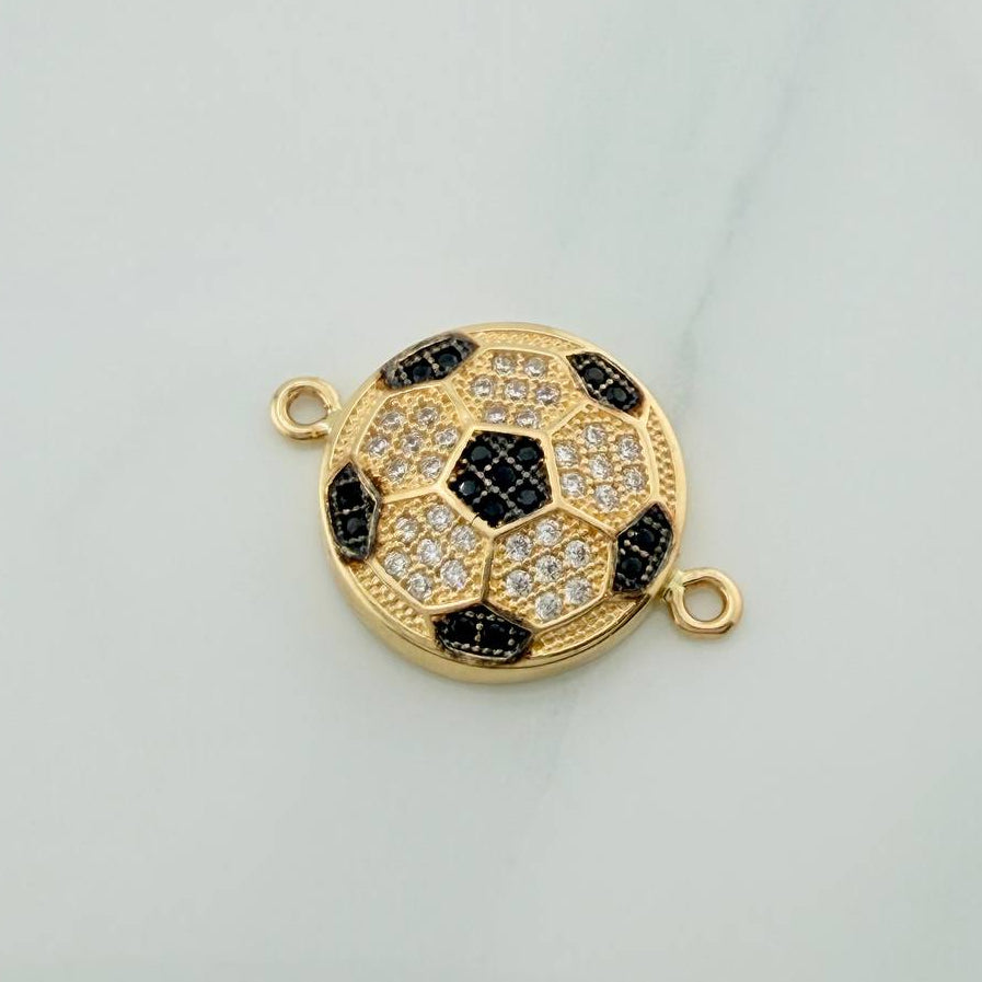 Herraje Balón 2.45gr / 2cm / Dos Oros Negro Amarillo 18K