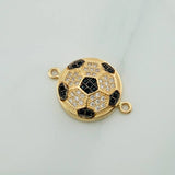 Herraje Balón 2.45gr / 2cm / Dos Oros Negro Amarillo 18K