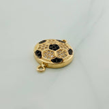 Herraje Balón 2.45gr / 2cm / Dos Oros Negro Amarillo 18K