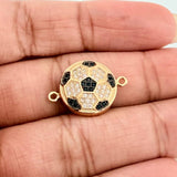 Herraje Balón 2.45gr / 2cm / Dos Oros Negro Amarillo 18K