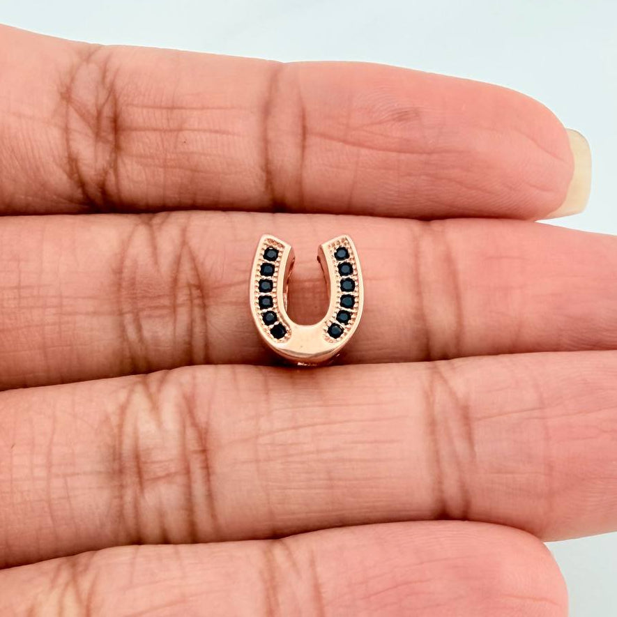 Herraje Herradura 2.3gr / 1cm / Oro Rosa 18K &