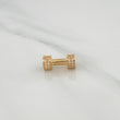 Herraje Cilindro Rustico Mancuerna 2.25gr / 2.5cm / Oro Amarillo 18K