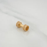 Herraje Cilindro Rustico Mancuerna 2.25gr / 2.5cm / Oro Amarillo 18K