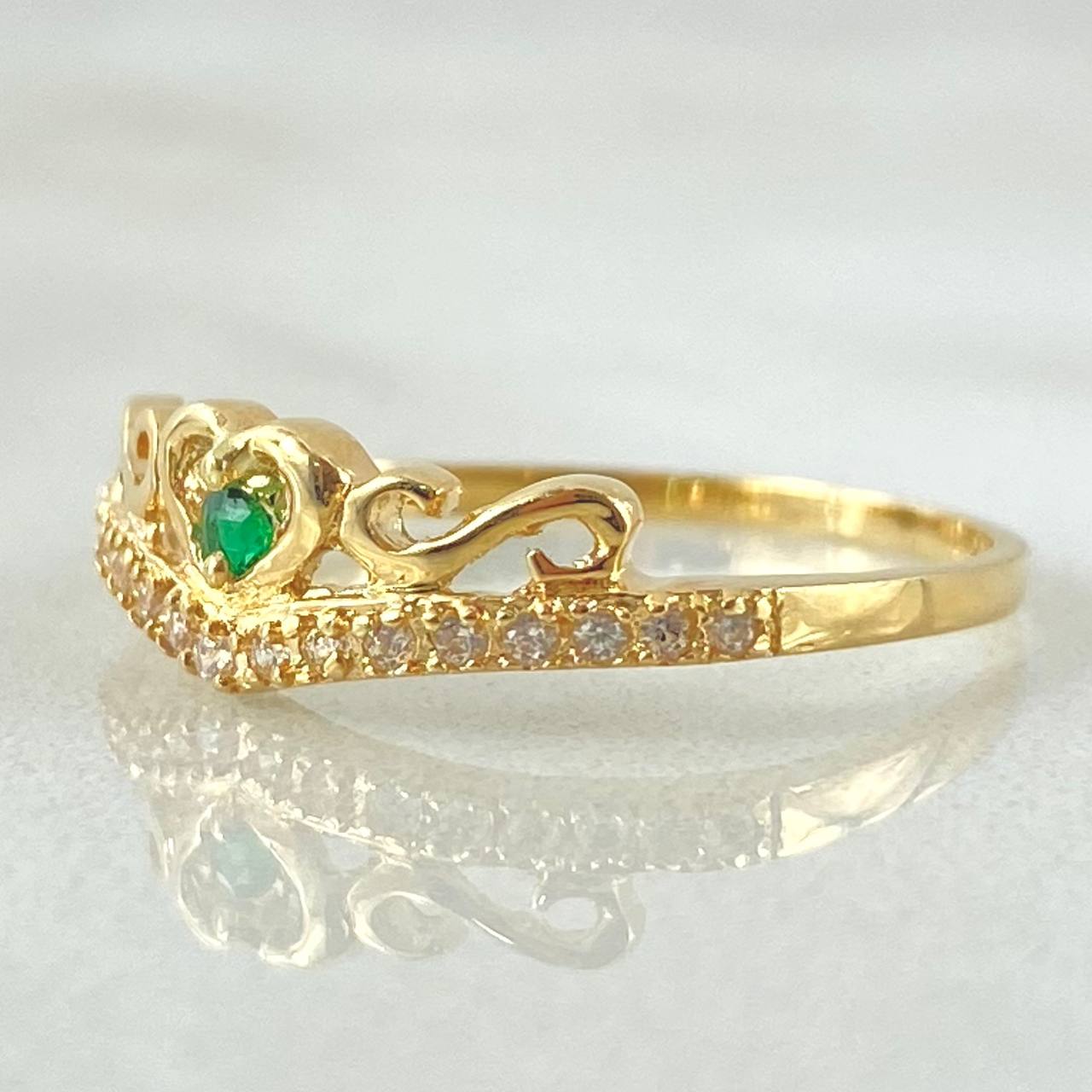 Anillo Corazon 1.4gr / T6 1/4 / Oro Amarillo 18K *