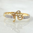 Anillo Fé 1.55gr / T6 1/2 / Dos Oros Amarillo Blanco 18K *