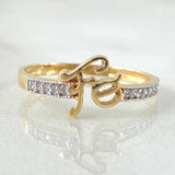 Anillo Fé 1.55gr / T6 1/2 / Dos Oros Amarillo Blanco 18K *