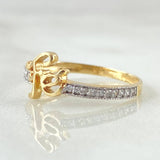 Anillo Fé 1.55gr / T6 1/2 / Dos Oros Amarillo Blanco 18K *