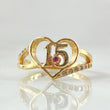 Anillo Corazon Quinces 2.85gr / T6 1/4 / Oro Amarillo 18K *