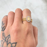 Anillo Virgen de Guadalupe Corazones Bordeado 3.85gr / T7 1/2 / Tres Oros 18K *