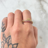 Anillo Corona Pavonada 3.15gr / T8 / Oro Amarillo 18K *