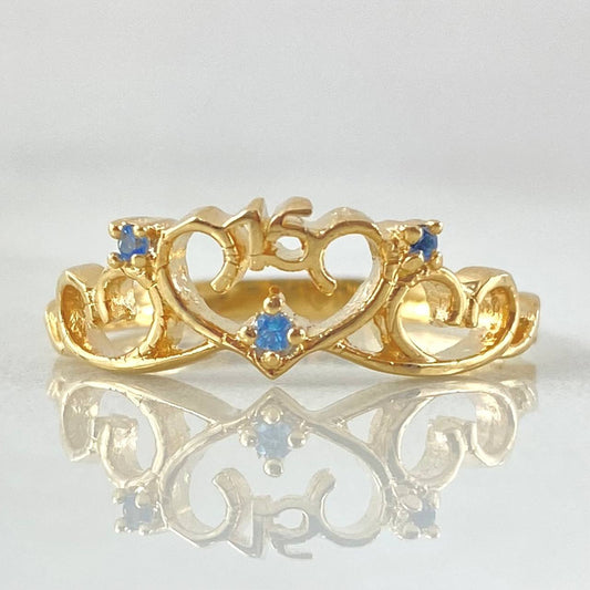 Anillo Corazones Quinces 2.15gr / T6 1/2 / Oro Amarillo 18K *