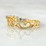 Anillo Corazones Quinces 2.15gr / T6 1/2 / Oro Amarillo 18K *