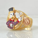 Anillo Pato Millonario Inspirado 10.4gr / T9 3/4 / Tres Oros 18K *