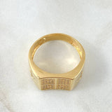 Anillo Sello Cruz Segmentada 7.75gr / T10 3/4 / Oro Amarillo 18K *