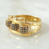 Anillo Trio Bolas De Fuego 10.3gr / T9 1/4 / Oro Amarillo 18K *