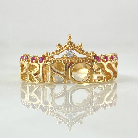 Anillo Princess 2.95gr / T6 3/4 / Oro Amarillo 18K