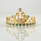Anillo Corona Quinces 2.5gr / T6 / Oro Amarillo 18K
