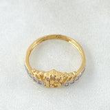 Anillo Corona Quinces 2gr / T5 1/4 / Dos Oros Amarillo Blanco 18K