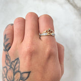 Anillo Corona Quinces 2gr / T5 1/4 / Dos Oros Amarillo Blanco 18K