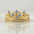 Anillo Corona Corazones 2.05gr / T7 1/4 / Oro Amarillo 18K