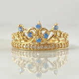 Anillo Corona Corazones 2.05gr / T7 1/4 / Oro Amarillo 18K