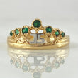 Anillo Corona Quinces 2.35gr / T5 1/2 / Dos Oros Amarillo Blanco 18K