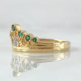 Anillo Corona Quinces 2.35gr / T5 1/2 / Dos Oros Amarillo Blanco 18K
