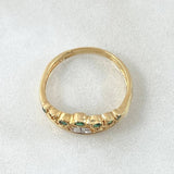 Anillo Corona Quinces 2.35gr / T5 1/2 / Dos Oros Amarillo Blanco 18K